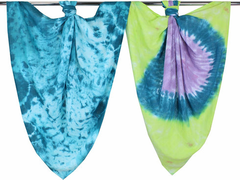 j & alex Tie-Dye 100% Cotton Muslin Swaddle Blankets - Brave Heart, 2 Count - Hand-Dyed Baby Swaddles for Newborn Girls, Boys, Receiving Blankets ...