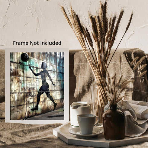 Posterizer 1 pcs-street art graffiti paint-football-soccer-Sports & Hobby Art Gifts for sports fans Decor for Home & Office- unframed wall art...