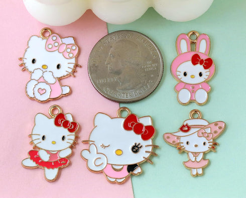 Anjulery 36 Pieces Enamel Cat Charms for Jewelry Making - Cute Kitty Charm for Bracelets Earrings Necklaces Pendants Crafts (36Pcs Cat-E)...