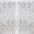 CHRORINE 2pcs 3ft x 8.3ft Silver Tinsel Foil Fringe Curtains Streamers Backdrop for Birthday Graduation Engagement Bridal Shower Bachelorette Baby...