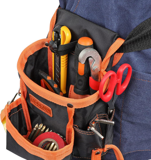 YOOFAN Tool Pouch - Tool Belt for Electrician Carpenter Construction Technician Gardening, Work Accessories for Men and Women, Orange...