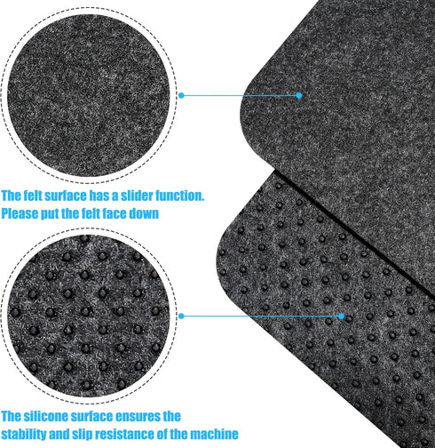 4 Pcs Heat Resistant Mat for Air Fryer Kitchen Countertop Heat Protector Mat Kitchen Appliance Mats Non Slip Heat Proof Mat Non Stick Black Coffee...