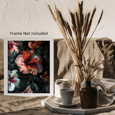 Posterizer 1 pcs-unique pastel blush flowers for chic decor-Floral & Botanical Art-Abstract & Modern Art-Decor for Home & Office- UNFRAMED Wall Ar...