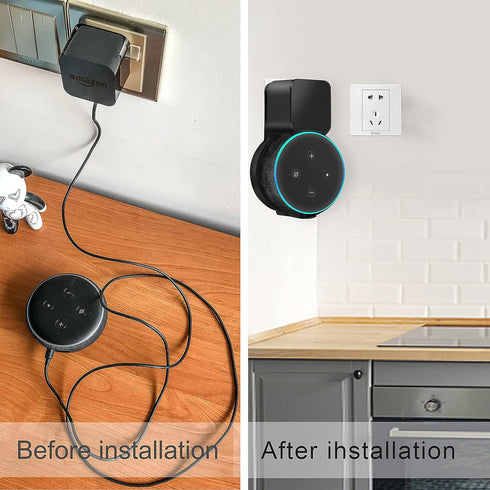 Echo Dot Wall Mount Holder for 3rd Generation, Space Saving Accessories Alexa Holder, Amazon Echo Dot 3 Accessories with Built-in Cable Management...