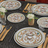 SILVER SPOONS White and Gold Plastic Dinner Plates for Party (10 PC) Heavy Duty Disposable Dinner Set 9", Fine China Look Dishes for Baby Showers,...
