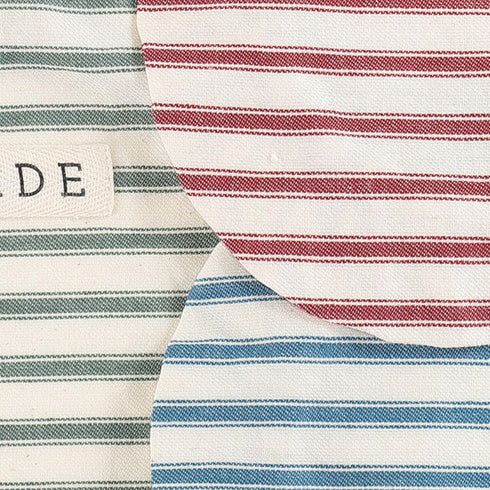 DEMDACO Homemade Striped 11 x 11 Cotton Linen Fabric Plate Serving Dish Covers Set of 3...