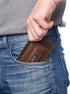 Alpine Swiss Harper Mens RFID Slim Front Pocket Wallet Magnetic Money Clip ID Card Holder Leather Glossy Nappa Brown...