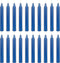 Mega Candles 20 pcs Unscented Metallic Dark Blue Exquisite Mini Taper Spell Candles, 4 Inch Tall x 1/2 Inch Diameter, Magic Chimes, Enchantment, R...