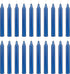 Mega Candles 20 pcs Unscented Metallic Dark Blue Exquisite Mini Taper Spell Candles, 4 Inch Tall x 1/2 Inch Diameter, Magic Chimes, Enchantment, R...