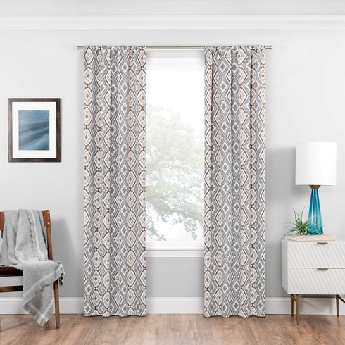 ECLIPSE Room Darkening Curtains for Bedroom - Morrow 37" x 63" Thermal Insulated Single Panel-Rod Pocket Light Blocking Curtains for Living Room, ...