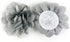 Worlds Gray Chiffon Ruffled Fabric Flower for DIY Handmade Decorative, Hair Clip,Scrapbooking and More Decoration 10PC (2-3/8" Inch)...