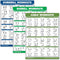 Palace Learning 3 Pack - Dumbbell Workouts + Barbell Exercises + Cable Machine Workouts - Set of 3 Workout Charts (LAMINATED, 18” x 24”)...