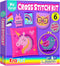 KRAFUN Beginner My First Cross Stitch Kit for Kids Arts & Crafts, 6 Easy Projects of Felt Keyring, Bag, Pillow Craft, Instructions, Gift for Girls...