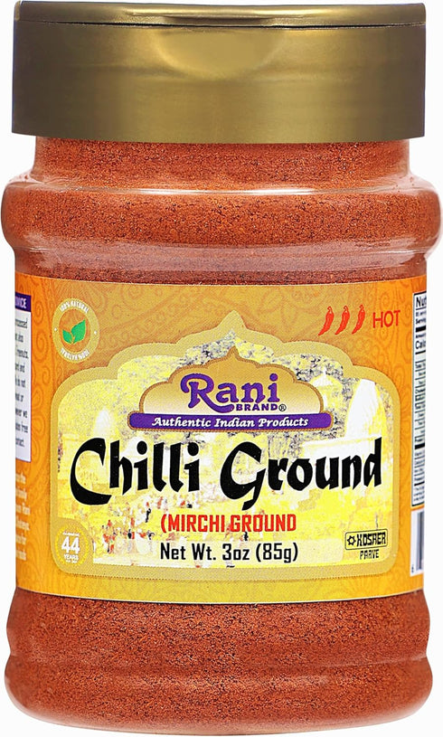 Rani Chilli Powder (Mirchi) Ground Indian Spice 3oz (85g) PET Jar ~ All Natural | Salt-Free | Vegan | No Colors | Gluten Friendly | NON-GMO | Kosh...