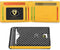 GSOIAX Mens Slim Wallet for Men Minimalist Genuine Leather Carbon Fiber Rfid Blocking Bifold Credit Card Holder With Gift Box (Yellow and Carbon B...