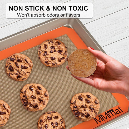 Silicone Baking Mat - Best German Silicone - Non Slip Silicone Baking Sheet, Non Stick Reusable Silicone Mats For Baking, Oven Liner, Counter Mat,...
