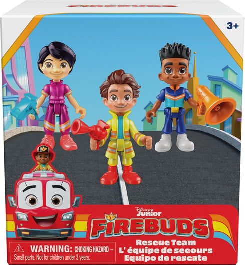 Disney Junior Firebuds Action Figures Gift Pack with 3 Collectible Kids Toys: Bo, Jayden and Violet and Accessories, for Ages 3 and up...