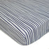 American Baby Company 100% Natural Cotton Fitted Crib Sheet 52" x 28" - Soft, Breathable, Hypoallergenic & Gentle Toddler Bed Sheet, Navy Fun Stri...