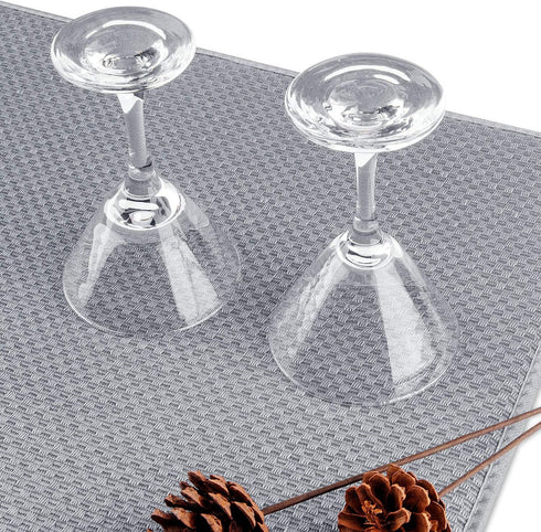 2 Pack Dish Drying Mats for Kitchen, Microfiber Dish Drying Rack Pad, Kitchen Counter Mat - 18X16 Inch...