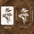 FINGERINSPIRE Bird of Paradise Stencil 8.3x11.7inch Reusable Bird of Paradise Flower Stencil DIY Spring Summer Flower Template for Decoration Natu...