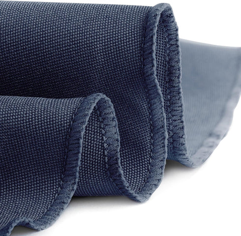 Gee Di Moda Round Tablecloth - 120 Inch Navy Blue Round Table Cloth for 60 to 96 Inch Round Tables - Heavy Duty Washable Fabric - for Buffet Table...