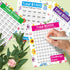 20 Sheets Money Saving Challenge Binder Trackers for 6 Ring A5 Binder, 100 Envelopes, 52 Week, 30 Day, 100 Day Savings Challenge Tracker Card Mone...