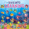 56 Pcs Ocean Beach Theme Classroom Bulletin Board Decoration Sets Dive into Learning Sea Animal Fish Cutouts for The Sea Backdrop Under The Summer...