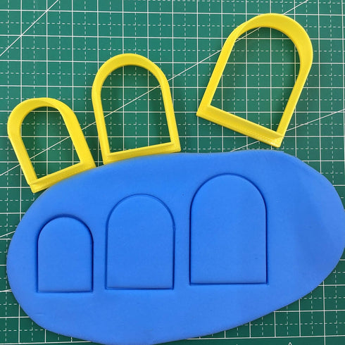 Set of 3 Arch Clay Cutter Set, Cookie Cutter, 3D Polymer Clay Cutter...