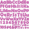 260Pcs Glitter Pink Bulletin Board Letters for Classroom 4” Letter Combo Pack Set Numbers Alphabet Poster Board with Adhesive Dots Punctuation Sym...