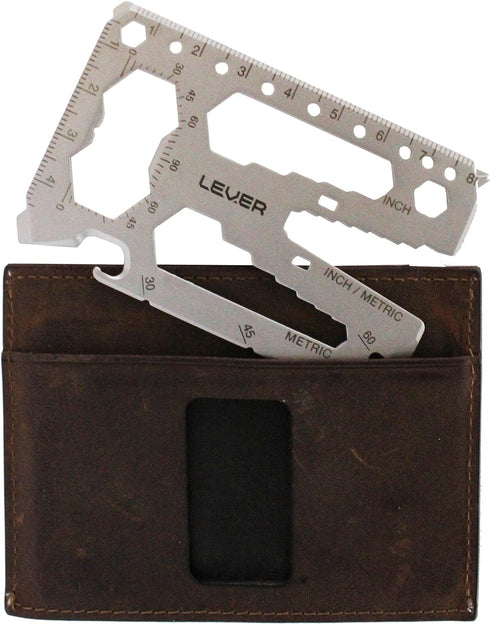 Lever Gear Toolcard Pro - 40 in 1 Credit Card Multitool. Slim, Minimalist Survival Card Wallet Tool Card. TSA Approved Multitool Card Pocket Tool....