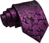 JEMYGINS Mens Solid Color Paisley Necktie and Pocket Square with Tie Clip Sets...