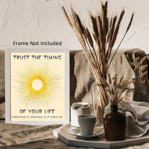 Posterizer 1 pcs-positive spiritual message-trust the timing-Quotes and Poems Gift For Buddhism Meditation philosophy Fans- unframed wall art...