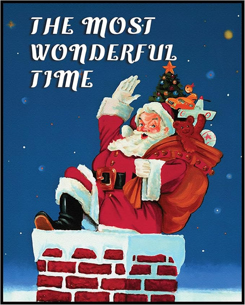 Posterizer 1 pcs-Christmas-Santa poster-The most wonderful time-Holiday Poster Collection-Quotes and Poems-Decor for Home & Office- unframed wall ...