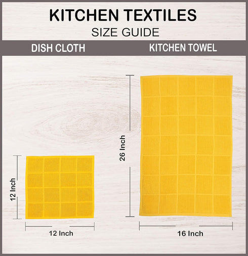 AMOUR INFINI Terry Dish Cloths Set of 8 - Highly Absorbent, Super Soft Kitchen Dishcloth - Reusable Quick Dry Dish Rags for Cleaning & Drying Dish...