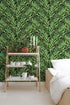 HAOKHOME 93382-1 Peel and Stick Wallpaper Forest Removable Stick on Contact Paper for Kitchen Morris Decor Black/Green/Brown 17.7in x 9.8ft...