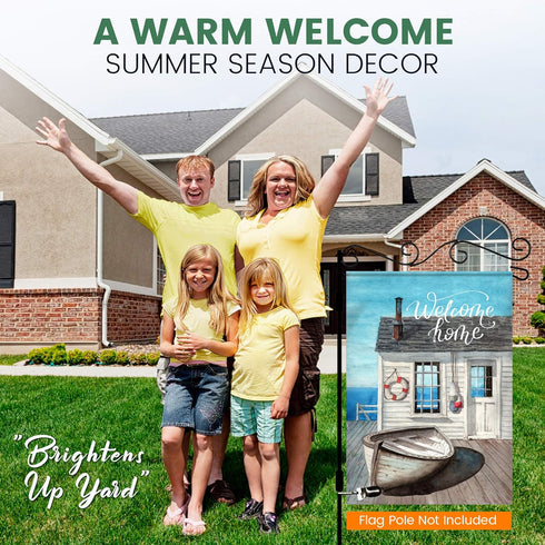 Summer Garden Flag - 12.5 x 18 Inch Double-Sided Welcome Home Printed Outdoor Yard Art Decor - Seasonal Welcome Banner for House Porch, Lawn, Pati...