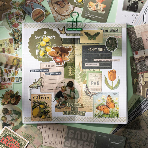 YagCu Aesthetic Scrapbook Kit, Junk Journal Scrapbooking Supplies, Vintage Journaling Set Bullet Journals Material, Large Collection for Teen Girl...
