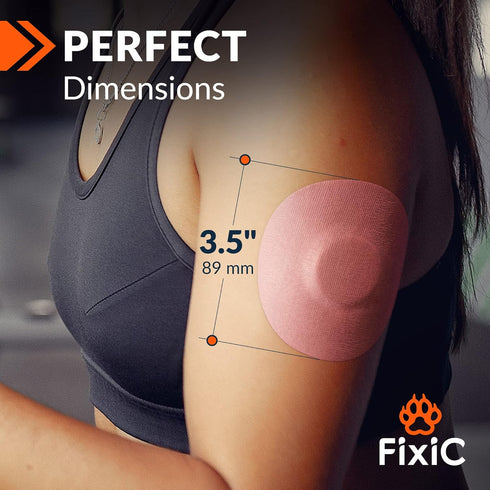 Fixi? Adhesive Patches 25 Pack 3 1/2" – Good for Libre 1, 2, 3 & Plus – G7 & Stelo – Guardian – Waterproof Adhesive Patches – Libre Adhesive Cover...