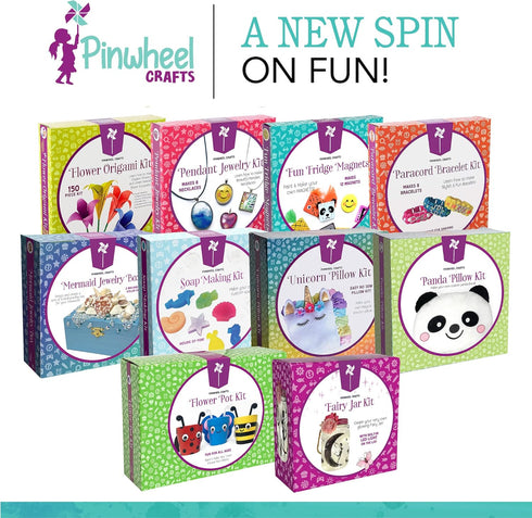 Pinwheel Crafts Magnetic Mini Tile Art Kit - DIY Kids Arts and Crafts Painting Kit - Decorate Cute Refrigerator or School Locker Magnets, Mini Art...