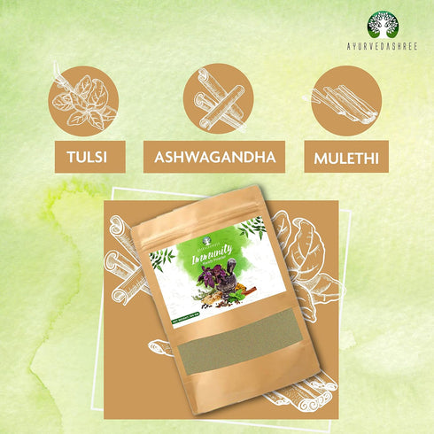 AYURVEDASHREE Immunity Kwath 100 Gm with Natural Herbs Giloy Ashwagandha Mulethi, Kadha, Kaadha 100 Gm...
