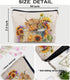 Highland Long haired Cow with Sunflower Decor Cosmetic Bag,Cute Western Cow Clipart Decorative Women's Makeup Bag Zipper Pouch Travel Toiletry,Gif...