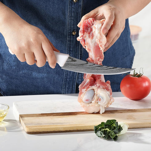 Boning Knife, Little Cook 6-inch Fillet knife, Stainless Steel Blade deboning Knife, Great for Meat Cutting, Fish, Poultry, Chicken (Dishwasher Sa...