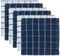 DII Basic Terry Collection Windowpane Dishcloth Set, 12x12, Nautical Blue, 6 Piece...