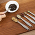 Accurate 18/8 Stainless Steel Measuring Spoons, Heavy Duty Good Handle Set of 6 Measuring Spoon with Ring Connector, Dark Grey...