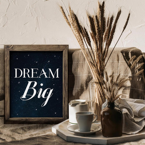 Posterizer 1 pcs-dream big-encouraging quote-Kids Room Art-Motivational & Inspirational Art-decor for nursery toddlers kids room- UNFRAMED Wall Ar...