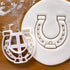 Set of 2 Jockey cookie cutters (Designs: Jockey and Horse Shoe), 2 pieces - Bakerlogy...