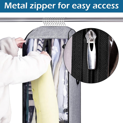 MISSLO Hanging Garment Bags for Travel Suit Bags for Closet Storage 50" Moving Bags for Clothes Dress Cover for Coat, Jacket, Shirt, Clothing...