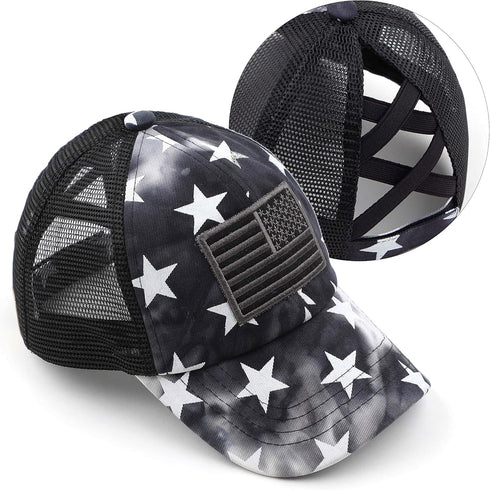 C.C Ponycap Messy High Bun Ponytail Adjustable Mesh Trucker Baseball Cap Hat...