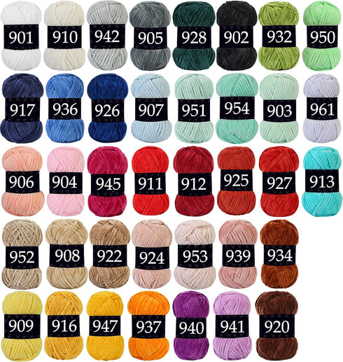 Softy #6 Super Bulky Velvet Yarn 3 x 100g (3.52 oz) - 120m (131 Yards) | 100% Micro Polyester Chunky Chenille Baby Blanket Amigurumi Plush Yarn fo...