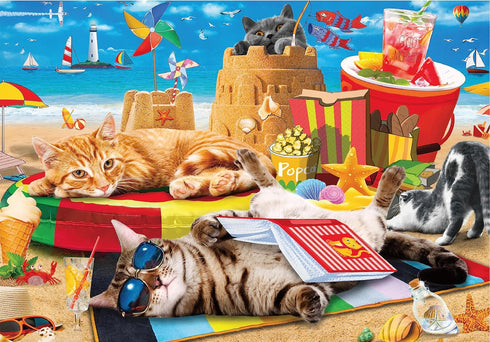 300 Piece Puzzles for Adults Clearance - Jigsaw Puzzles 300 Pieces for Kids Ages 6-8 8-10 10-12 - Beach Vacation...
